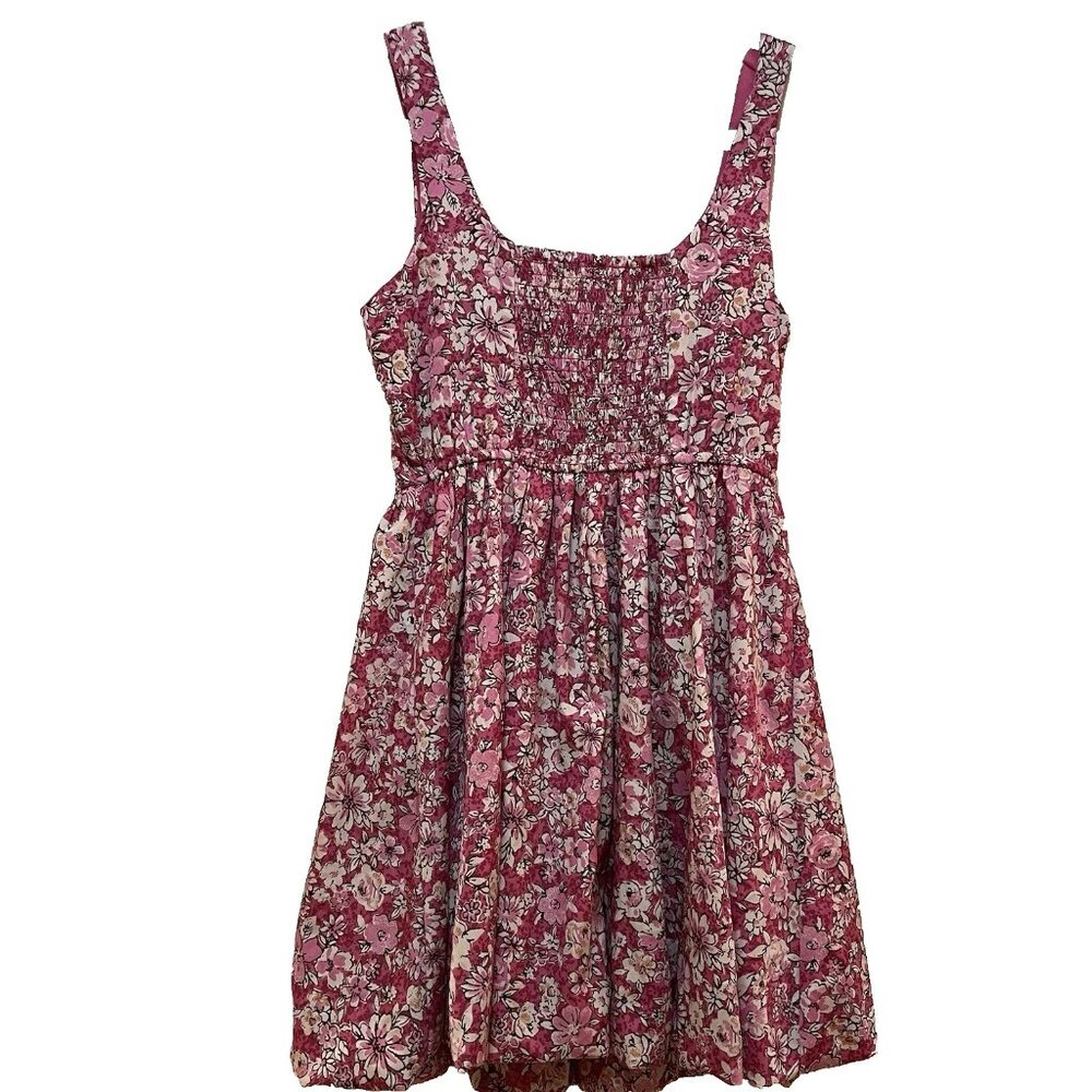 BAND OF THE FREE Pink Floral Balloon Hem Sundress Sz M - Picture 5 of 5